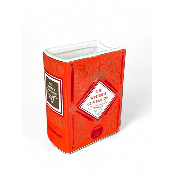 Bibliophile Vase The Writer's Companion Book Ceramic Vase by Jane Mount - Picture 1 of 11